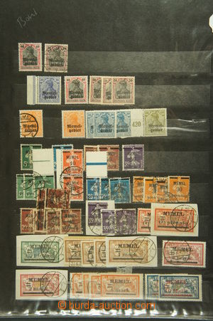 119708 - 1920-23 GERMANY / MEMEL comp. of stamps on 3 stock-sheets,