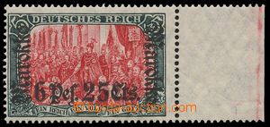 120621 - 1911 Mi.58IAb, přetisk 6P 25C/5M, krajový kus, kat. 150€