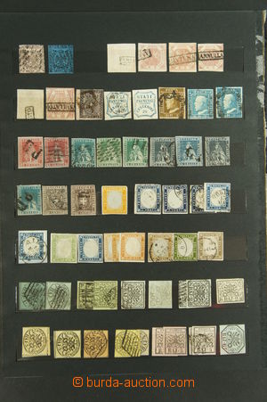 121025 - 1850-60 ITALIAN STATES selection of about 100 pcs of stamps