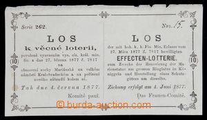 121186 - 1877 AUSTRIA-HUNGARY ticket of raffle for support renovatio