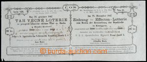 121190 - 1867 AUSTRIA-HUNGARY ticket of raffle for support renovatio