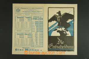 121191 - 1917 AUSTRIA-HUNGARY decorated list of prizes, folded, torn