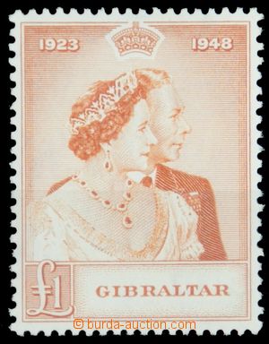 121209 - 1948 Mi.124, Silver Jubilee £1, mint never hinged, c.v.