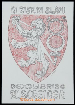 121283 - 1922 MUCHA Alfons (1860–1939): ex libris Ni zisk, ni sláv