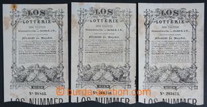 121641 - 1871 AUSTRIA-HUNGARY comp. of 3 tickets lottery town Wien (