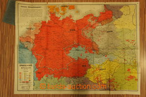 121840 - 1921 nationality wall map Central Europe, issued in Vienna,
