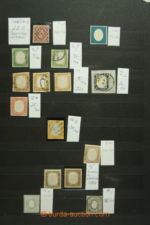122123 - 1850-60 ITALIAN STATES selection of classical stamp on stoc