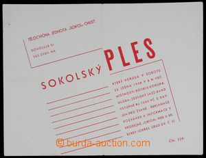 122726 - 1938 SOKOL / PODKARPATSKÁ RUS plesová pozvánka tělocvi
