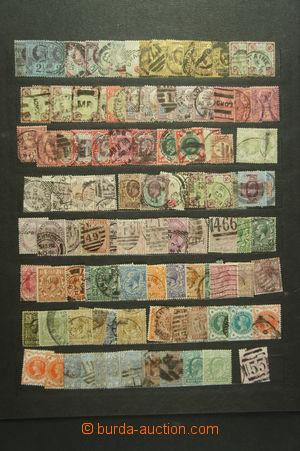 122727 - 1880-1990 GREAT BRITAIN comp. of stamps on stock-sheet, als