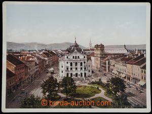 122730 - 1910 KOŠICE - square with theatre, colored photo on carton