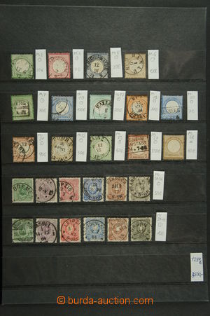 122826 - 1872-80 GERMANY selection of 26 pcs of stamps on stock-shee