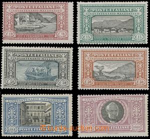 122839 - 1923 Mi.188-193, Manzoni, complete set, hinged or rest of hi