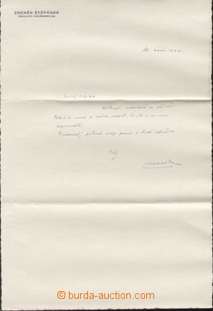 123839 - 1946 ŠTĚPÁNEK Zdeněk (1896–1968), český herec, drama