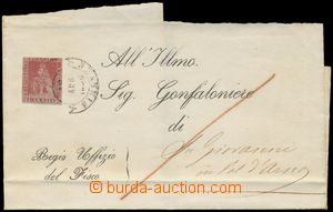 124556 - 1855 cover printed-matter with Mi.4xb, 1Cr, CDS FIRENZE, to