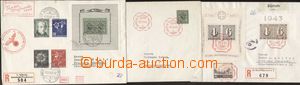 124705 - 1943 comp. 3 pcs of entires, FDC with from miniature sheet M