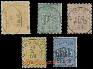 124861 - 1874-1903 on-account stamps Mi.1-5, very fine, exceedingly w