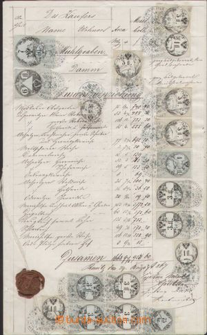 126666 - 1867 RAKOUSKO-UHERSKO hospodářský výkaz s násobnou fra