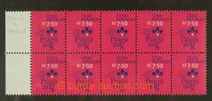 126996 - 2006 Pof.498, Praga 2008, krajový 10-blok s VV - posun perfo