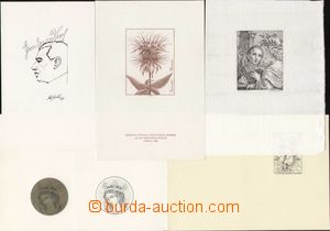 127122 - 1970-90 comp. 6 pcs of graphic sheets A5 from various author
