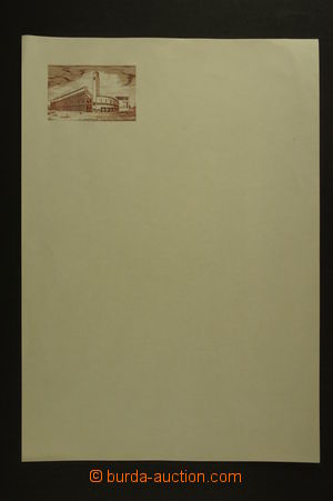 127804 - 1930 hlavičkový papír A4 s rytinou Strahovského stadiónu; he