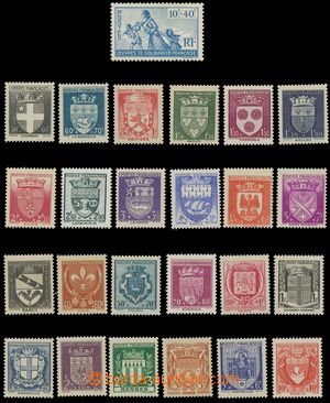 128384 - 1941-42 Mi.538-549 a 564-575, Znaky měst, dvě kompletní s