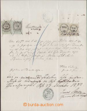 128942 - 1870 RAKOUSKO-UHERSKO potvrzení o převzetí finanční č