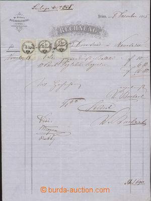128960 - 1865 RAKOUSKO (MORAVA) firemní účet brněnské knihtisk