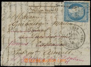 129136 - 1870 dopis přepravený balónem Le General Uhrich z obleže