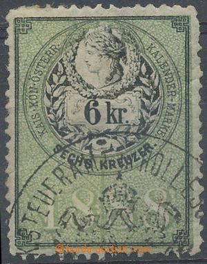 129335 - 1888 RAKOUSKO-UHERSKO kalendářní známka 6Kr emise 1888,