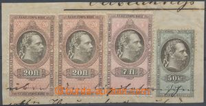 129339 - 1875 RAKOUSKO-UHERSKO výstřižek ze záhlaví listiny s v