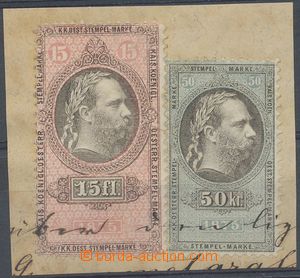 129341 - 1875 RAKOUSKO-UHERSKO výstřižek s frankaturou kolků emi