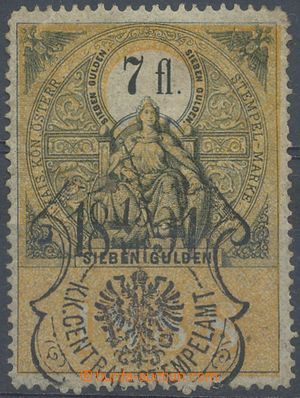 129344 - 1888 RAKOUSKO-UHERSKO listinný kolek 7Fl emise 1888 s pěk