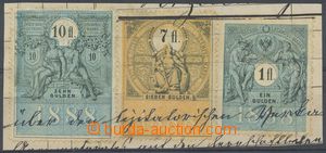 129345 - 1888 RAKOUSKO-UHERSKO výstřižek ze záhlaví listiny s 3