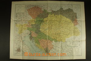 129995 - 1900 AUSTRIA-HUNGARY topografická map, scale 1:2.000.000,