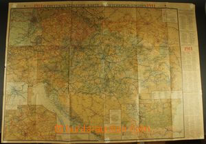 129998 - 1911 AUSTRIA-HUNGARY railway map Freytag-Berndt, scale 1:1.