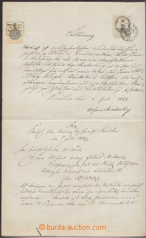 131220 - 1869 RAKOUSKO-UHERSKO, SASKO prohlášení se smíšenou fr