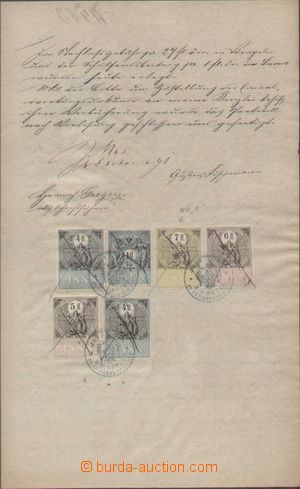 131222 - 1888 RAKOUSKO-UHERSKO 5-barevná frankatura v závěru list