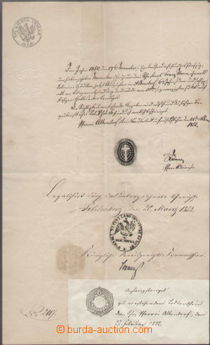 131240 - 1852 RAKOUSKO, PRUSKO úřední listena s pruským vtiště