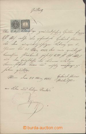 133874 - 1888 AUSTRIA-HUNGARY mixed franking issues 1885 and 1888, r