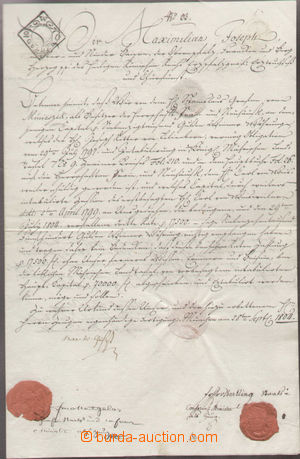 133888 - 1804 AUSTRIA, BAVARIA document composed in Munich (seal and