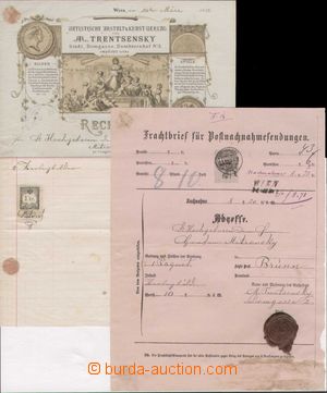 133898 - 1872 AUSTRIA-HUNGARY comp. 2 pcs of documents, freight lett