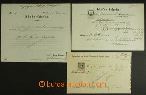 133905 - 1860-88 AUSTRIA-HUNGARY comp. 3 pcs of delivery orders, 2x