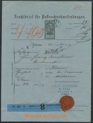 133911 - 1878 AUSTRIA-HUNGARY freight letter for railroad with C.O.D