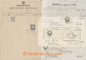 133921 - 1873-87 AUSTRIA-HUNGARY comp. 4 pcs of pre-printed invoices