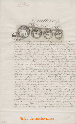 133947 - 1868 AUSTRIA-HUNGARY confirmation for amount of 10.000Fl wi