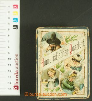 134458 - 1910 HRACÍ KARTY žertovné kvarteto, neúplné, 1 karta z