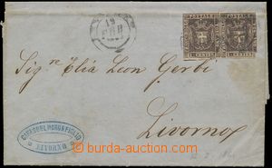 137208 - 1860 dopis v místě vyfr. zn. Mi.17; Sas.17, 2-páska Znak