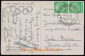 137242 - 1936 OLYMPIC GAMES BERLIN 1936, postcard with special postma