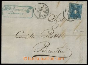 137253 - 1861 dopis do Piacenzy vyfr. zn. Mi.20, Znak 20C modrá, DR