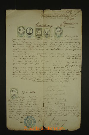 137648 - 1879-1912 AUSTRIA-HUNGARY comp. 5 pcs of stamped documents,